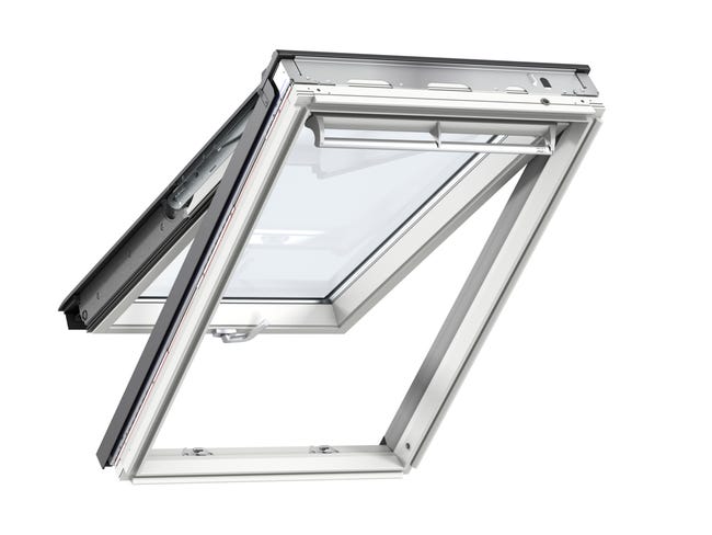 Velux 78 X 98 Confort Whitefinish Bois Blanc A Projection Gpl Mk04 Leroy Merlin