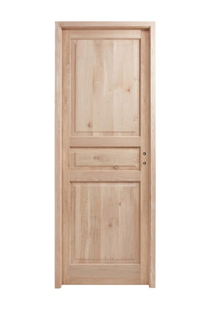 Bloc-porte bois Chêne Bela, chêne H.204 x l.93 cm, poussant gauche